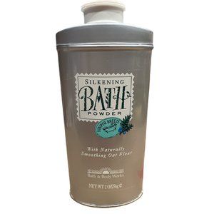 Vintage Bath‎ & Body Works Silkening Bath Powder Juniper Breeze - Open